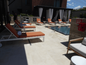 Limestone Veneer Pool Deck